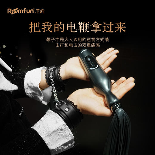 roomfun房趣 电散鞭 电滋棒下体调教男刑奴重度女用重口味情趣用品SM性道具 商品图7