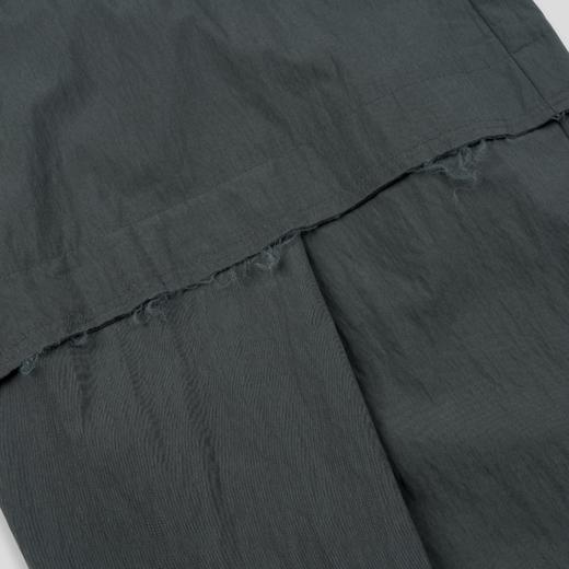 GOODBAI 916 刺绣logo同色拼接毛边直筒休闲裤 商品图4