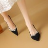 【预售5天】春秋新款法式设计感时尚舒适小众气质细跟性感水钻尖头高跟鞋女ZF&24-038 商品缩略图0