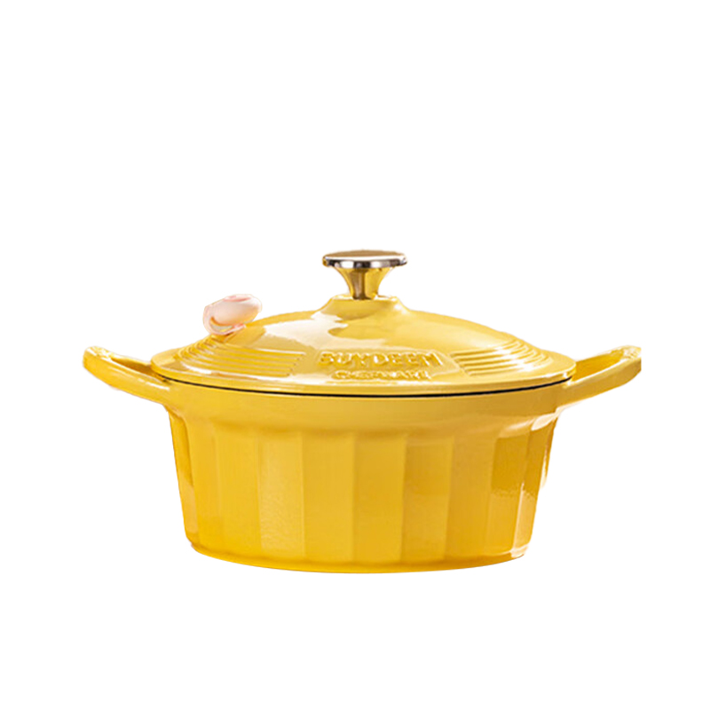 北鼎（Buydeem）珐琅锅铸铁锅 黄色【鲜知10.0】