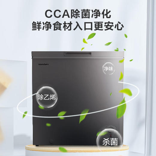 容声143升小冰柜家用小型保鲜冷冻两用冷柜节能减霜冰箱墨韵灰  BD/BC-143ZEAM/RX 商品图2