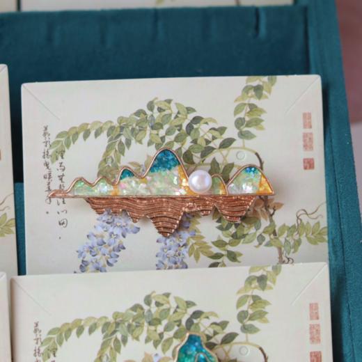 把“千里江山”带身上系列手作螺钿胸针别针 商品图3