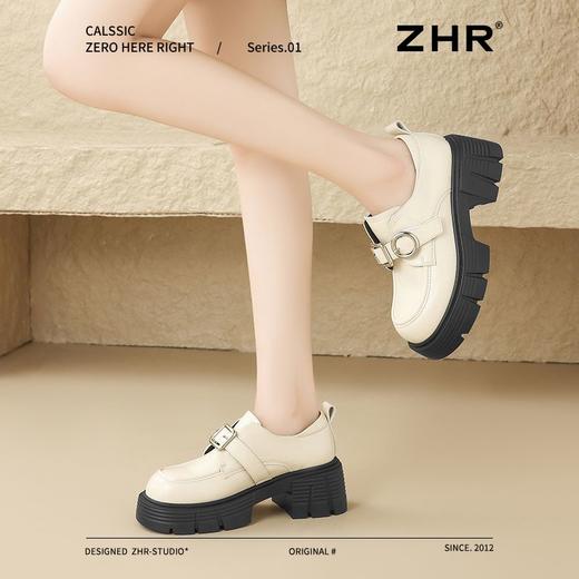 ZHR则则厚底增高小皮鞋2025新款时尚百搭英伦单鞋洋气乐福鞋女鞋 商品图8