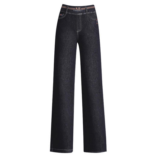 MYX-BFZY-X2088-L加绒加厚时髦牛仔直筒裤24年冬款长款高腰显瘦休闲洋气窄版阔腿裤 商品图4