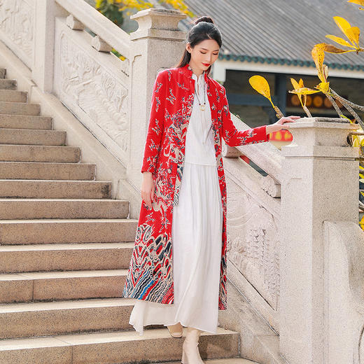 龙颜锦绣连衣裙  | 杨丽萍老师同款 | 红色大气藏蓝色端庄 | 现货加急发 商品图4