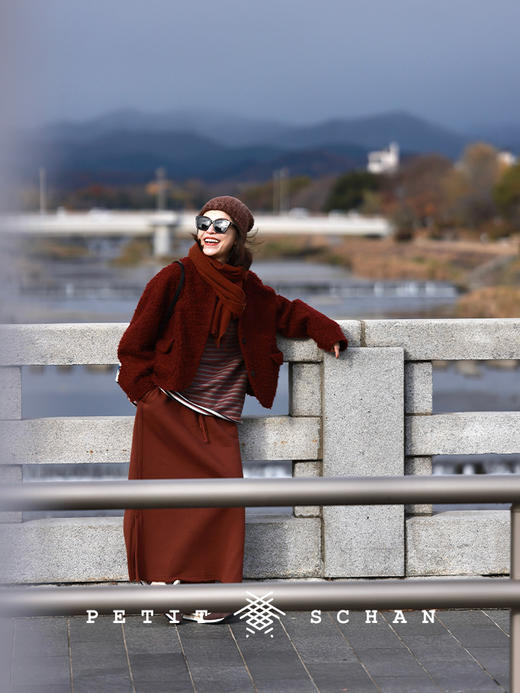 PETIT SCHAN小闪 ACC#013 sutra flag 经幡 骆驼绒山羊绒混纺手工染色围巾披肩 商品图11