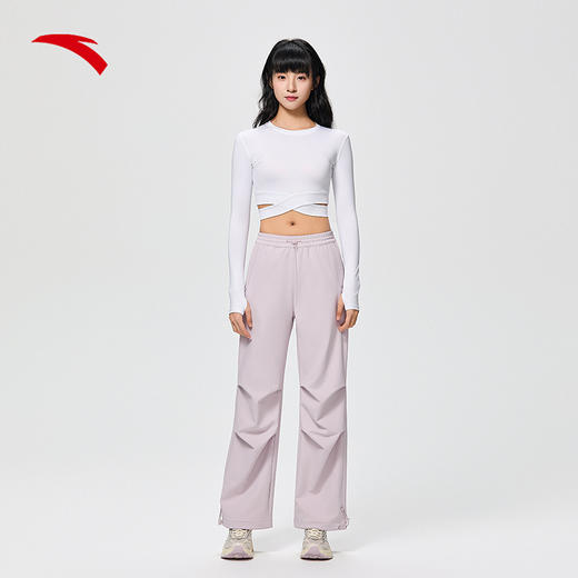 【XL断码】安踏户外伞兵裤女冬季新款梭织宽松直筒登山运动长裤子162517515S【无货退款，介意勿拍】 商品图1