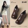 ZHR则则英伦单鞋女2025新款超软厚底乐福鞋学院系带百搭皮鞋女鞋 商品缩略图1