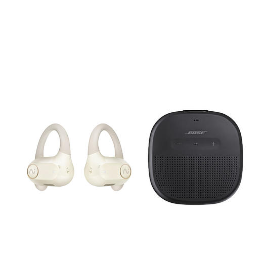 （分两个包裹发货）Bose SoundLink Micro蓝牙扬声器-雾白色+科大讯飞开放式办公耳机iFLYBUDS Air(SE无挂脖款)【HSZB20.0】 商品图0