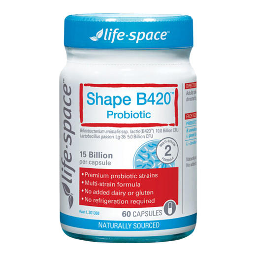 【保税仓】Life Space B420塑身益生菌胶囊 60粒/瓶 商品图0