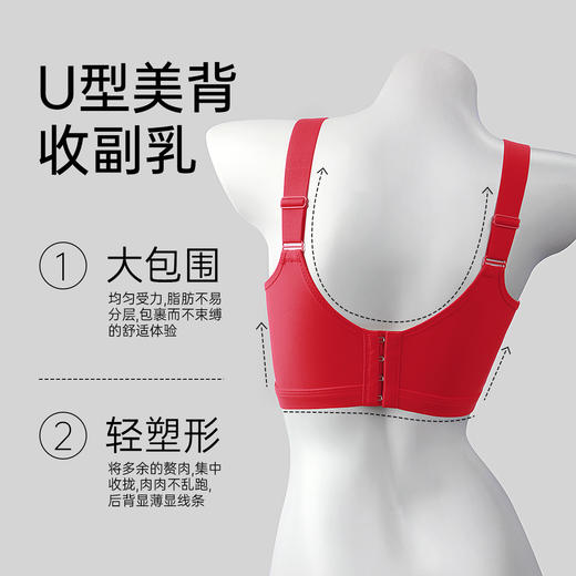 D1-【B-D杯】【提拉防下垂 大胸显小】显瘦调整型收副乳聚拢内衣女薄款文胸罩   凌云/乌龙/映雪/星梦/仙庭【1分钱换购红袜子不需要加购物车，提交付款界面会显示】 商品图8