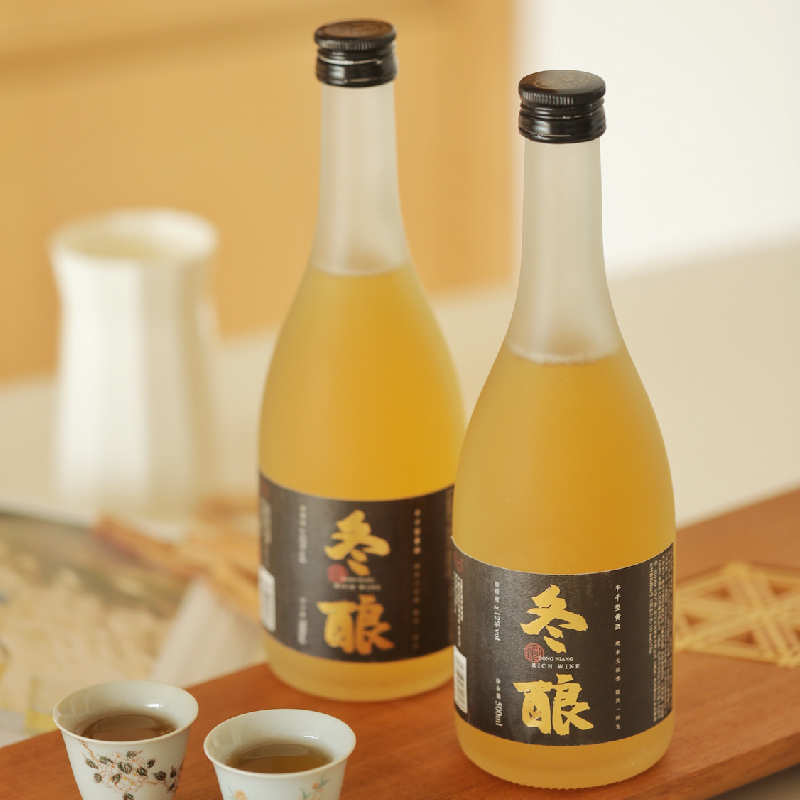 冬酿黄酒6年陈不含焦糖色糯米酒12度传统工艺酿500ml