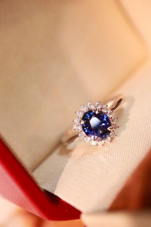 1.15ct刻面蓝宝石戒指 商品图2