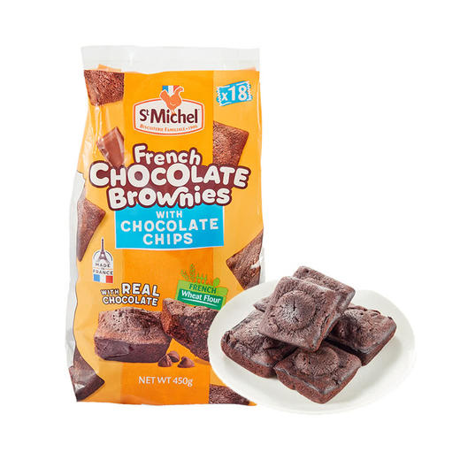 MM 山姆 St Michel法国进口 法式布朗尼巧克力小蛋糕 450g（18包） 商品图0