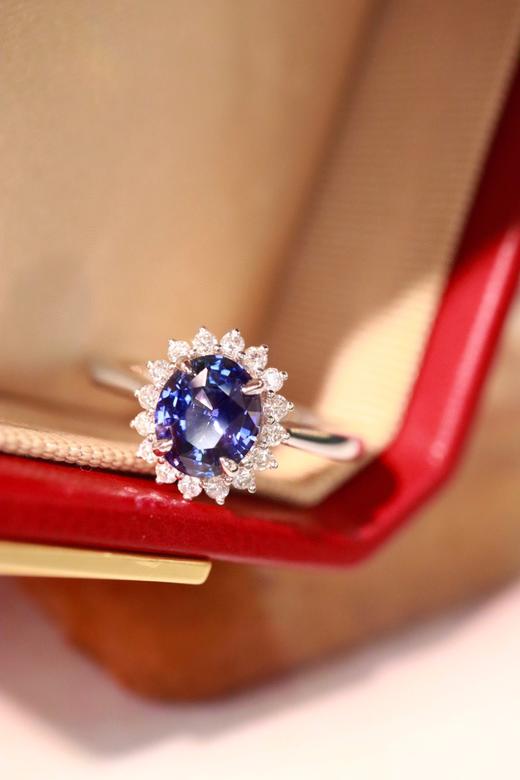 1.15ct刻面蓝宝石戒指 商品图3