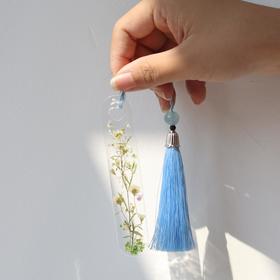 押花滴胶透明流苏小清新书签