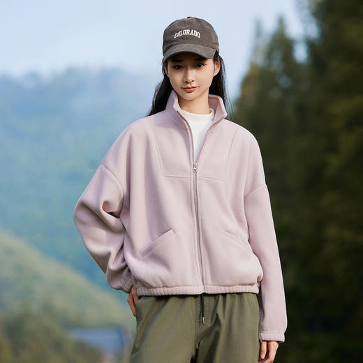 拓路者秋冬季学生小个子宽松休闲卫衣摇粒绒抓绒衣保暖拉链外套 商品图2