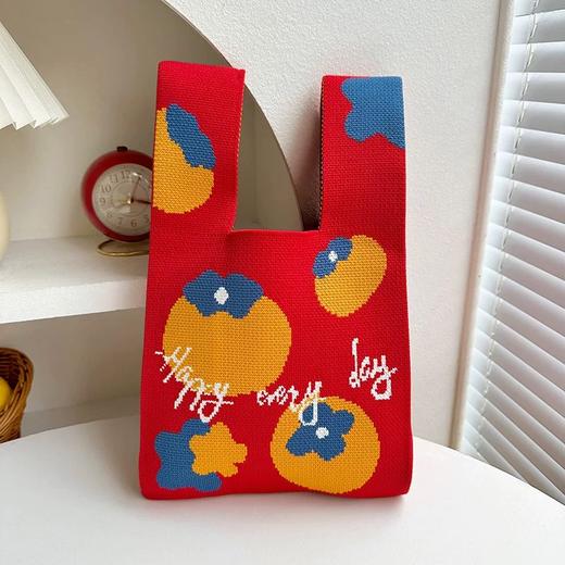 敦煌【大吉大利针织手拎包】新年针织伴手礼大容量蛇年创意节庆包包 商品图6