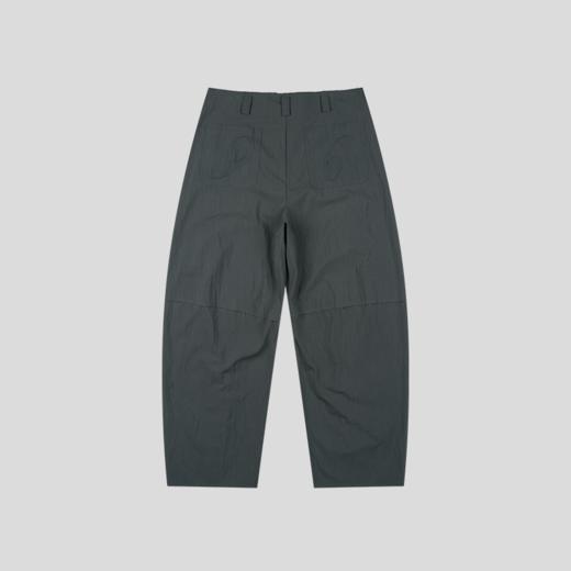 GOODBAI 916 刺绣logo同色拼接毛边直筒休闲裤 商品图2