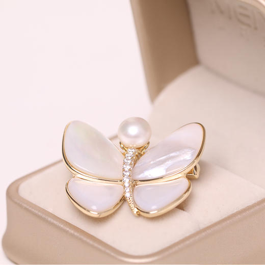 美裕 GP淡水珍珠胸花8-9mm 108873 商品图3