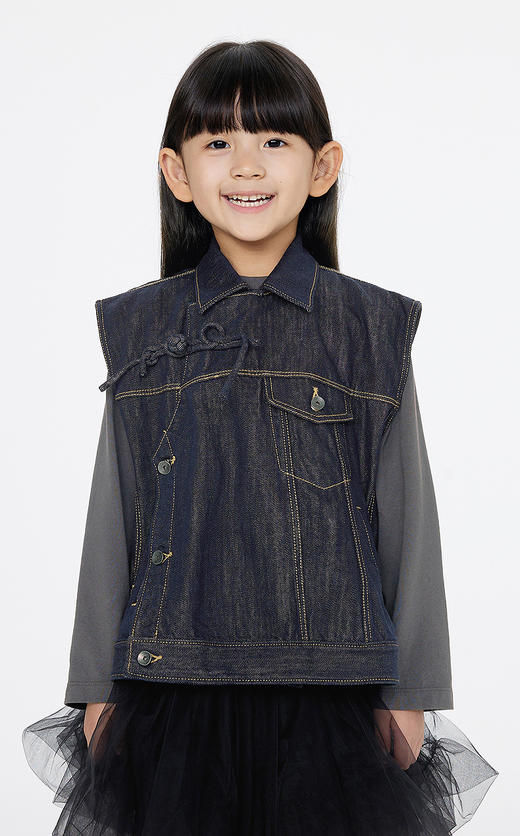 jnby   25年春款  牛仔马甲   1P1513480 商品图3