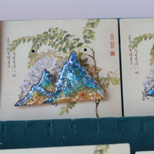 把“千里江山”带身上系列手作螺钿胸针别针 商品图1