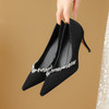 【预售5天】春秋新款法式设计感时尚舒适小众气质细跟性感水钻尖头高跟鞋女ZF&24-038 商品缩略图1
