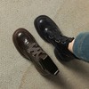 【预售5天】时尚时装高跟厚底马丁靴女秋冬新款真皮粗跟圆头松紧带复古短靴TYMXY&6786 商品缩略图2