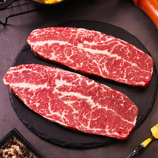 【送一盘和牛牛仔粒250g
】和牛礼盒金盘装和牛牛排M9雪花烤肉片，内含调料 商品图5