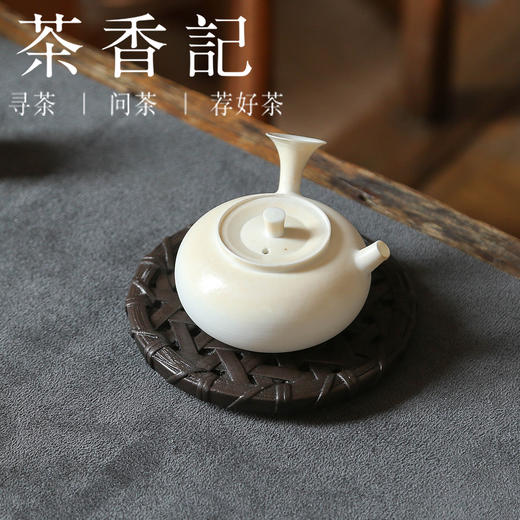茶香记 徽砖雕壶垫小壶承陶瓷砖雕工艺杯垫圆融端庄古朴典雅小巧 商品图2