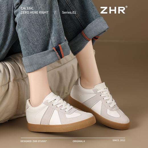 ZHR则则厚底增高德训鞋圆头女鞋春秋款百搭休闲鞋学生板鞋小白鞋 商品图8