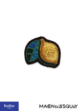 Macon&Lesquoy法国原创设计 柠檬 食物系列 M&L刺绣手工饰品胸针