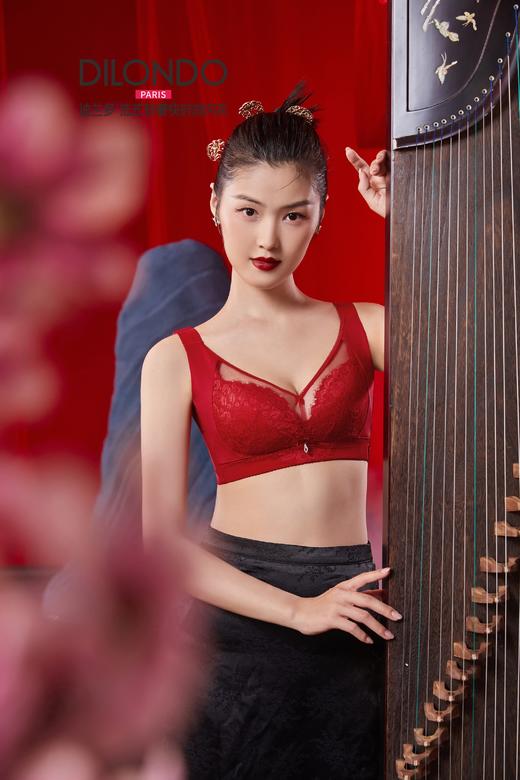 迪兰多小仙托系列大胸显小薄杯舒适无钢圈聚拢调整文胸罩 商品图2