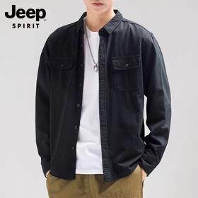 JEEP男士长袖衬衫品牌黑349.9元527688-RH (线上线下同时售卖不保证有货，介意勿拍）