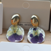 复古uv胶押花耳环 商品缩略图6