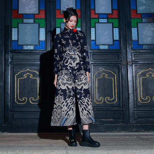 龙颜锦绣连衣裙  | 杨丽萍老师同款 | 红色大气藏蓝色端庄 | 现货加急发 商品图11