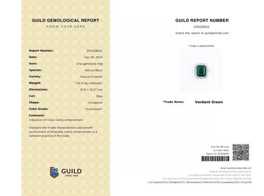 7.16ct刻面祖母绿戒指吊坠 商品图5