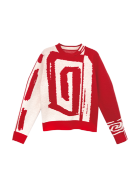 新年圆领羊绒衫