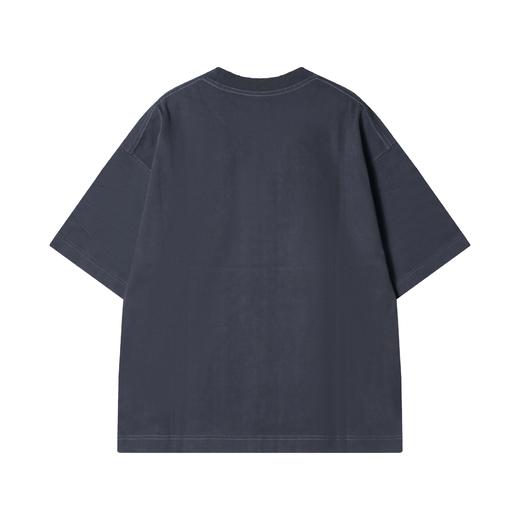 T2149早春新款时尚个性韩版纯色立体字母圆领短袖T恤百搭情侣套头上衣 商品图5