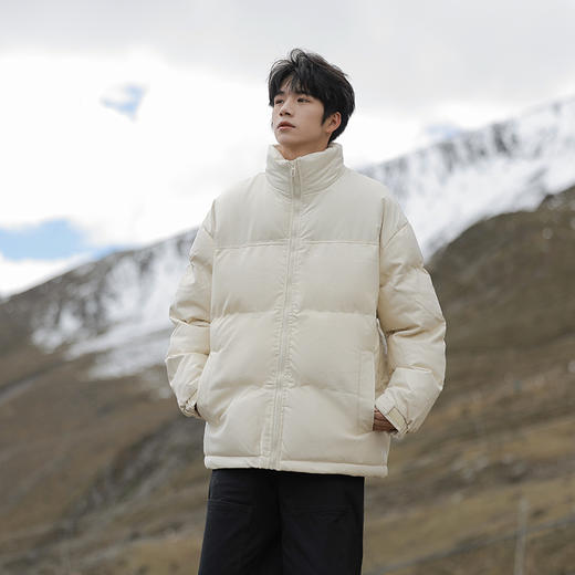 【清仓直降 pu皮拼接 质感满满】斯辰唯佳 情侣拼接撞色机车免洗棉衣 商品图5