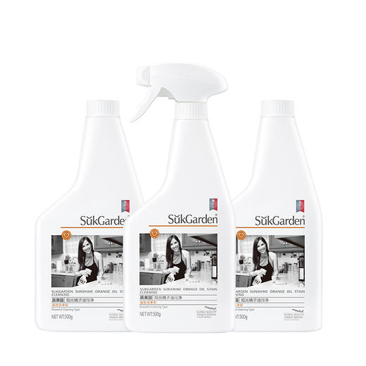 【油污净组合】SukGarden蔬果园阳光橘子油污净500g*3瓶 商品图1