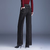 MYX-BFZY-X2088-L加绒加厚时髦牛仔直筒裤24年冬款长款高腰显瘦休闲洋气窄版阔腿裤 商品缩略图2