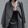 顺丰包邮34204洛诗琳秋冬高级感韩版围巾款澳毛混纺毛呢外套0612 商品缩略图2