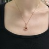 宝格丽中间钻红扇形裙子项链，嵌禳一颗中央明亮式红锆石和明亮式切割，以及钻石（SJ） 商品缩略图2