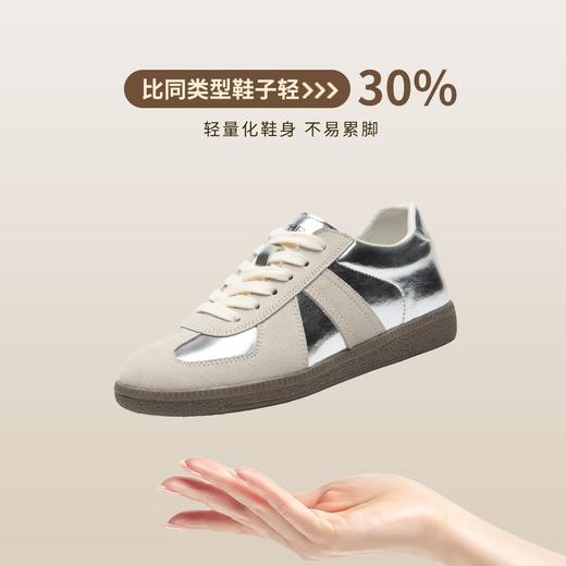 ZHR则则复古增高德训鞋女春季新款透气软底休闲鞋耐磨防滑板鞋女 商品图5