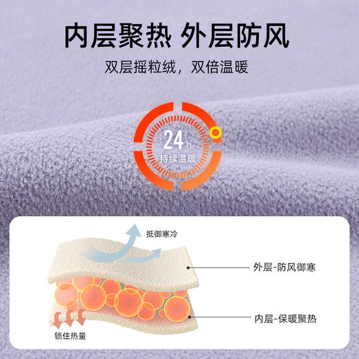 拓路者抓绒衣外套女24年秋冬新款摇粒绒连帽防风保暖拉链开衫上衣 商品图4