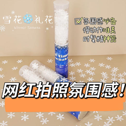 【拍照氛围感瞬间拉满~】拍照神器雪花礼炮新年春节必备网红圣诞雪花礼花礼炮婚礼礼花。ry 商品图0