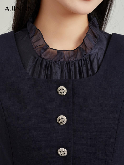 【积分兑换】阿菁娜精致花边领假两件连衣裙A28Q112031 商品图3