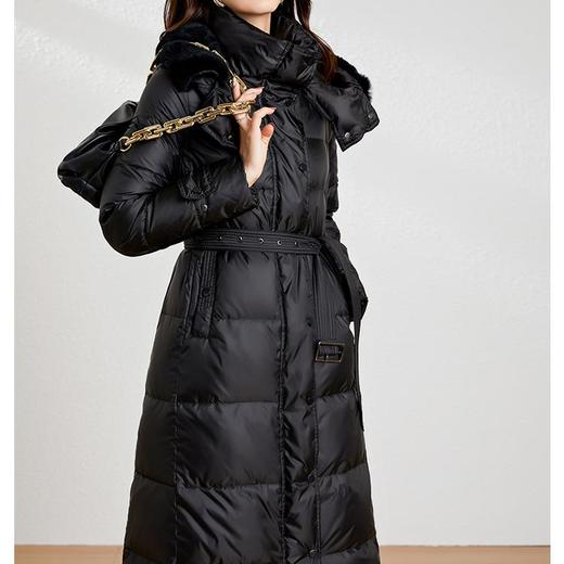 【高货kbnq】全新升级【铂金会员1029/天猫1389/差价360】(60047) 洛诗琳冬季加厚保暖洋气减龄简约风女式连帽毛领羽绒服 商品图1