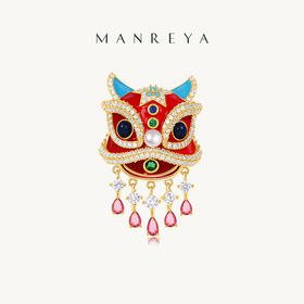 Manreya玛芮雅“狮佑余生”淡水珍珠胸针醒狮